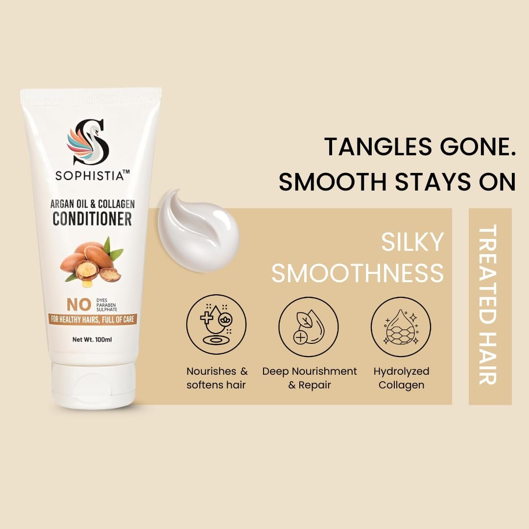 Argan Oil & Collagen Shampoo 200ml + Conditioner 100ml + Coffee Body Scrub 200ml Combo - Image 9