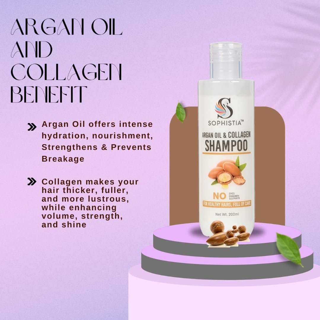 Haircare Combo of 2 – Argan Oil & Collagen Shampoo 200ml + Conditioner 100ml - Image 2