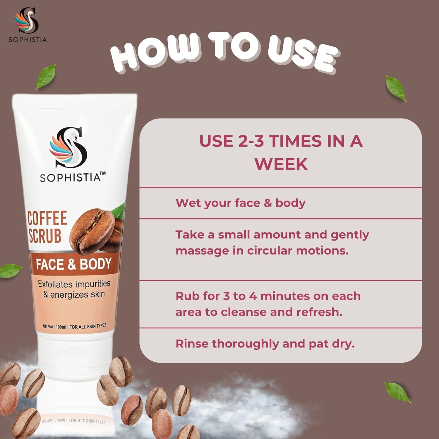 Skincare Combo Pack of 3 – Facewash, Coffee Scrub & Day-Night Cream - Image 3