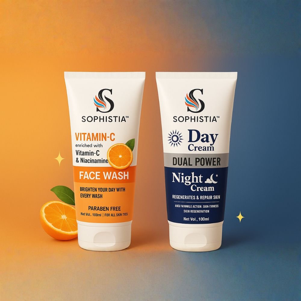 Vitamin C Facewash 100ml + Dual Power Day & Night Cream 100ml Combo
