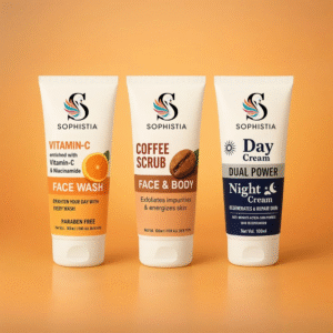 Skincare Combo Pack of 3 – Facewash, Coffee Scrub & Day-Night Cream