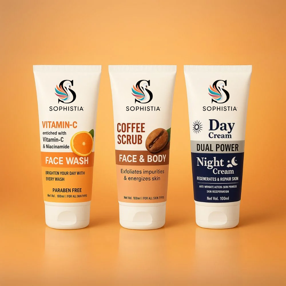 Skincare Combo Pack of 3 – Facewash, Coffee Scrub & Day-Night Cream