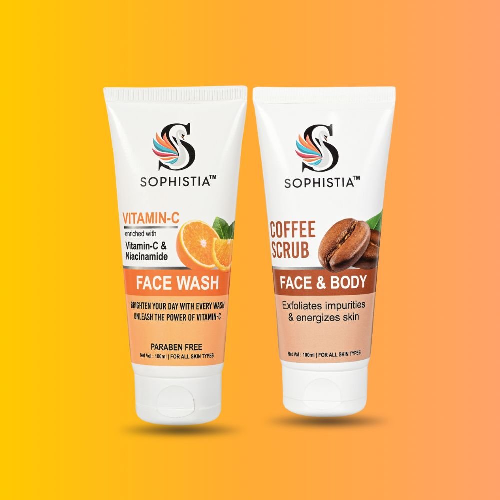 Vitamin C & Niacinamide Facewash 100ml + Coffee Scrub with Walnut Shell Powder 100ml